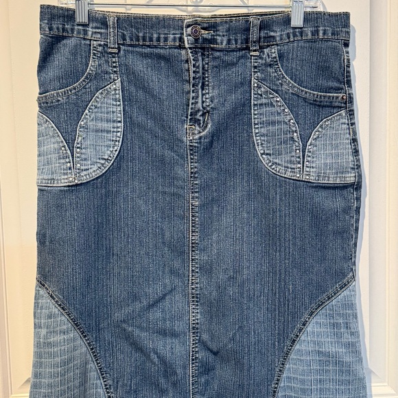 Advance Vintage Women's Blue Denim Skirt Size 34 - Picture 2 of 8